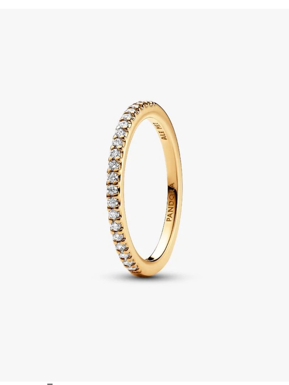 Pandora 14k gold plated unique metal blend Sparkling Band Ring
